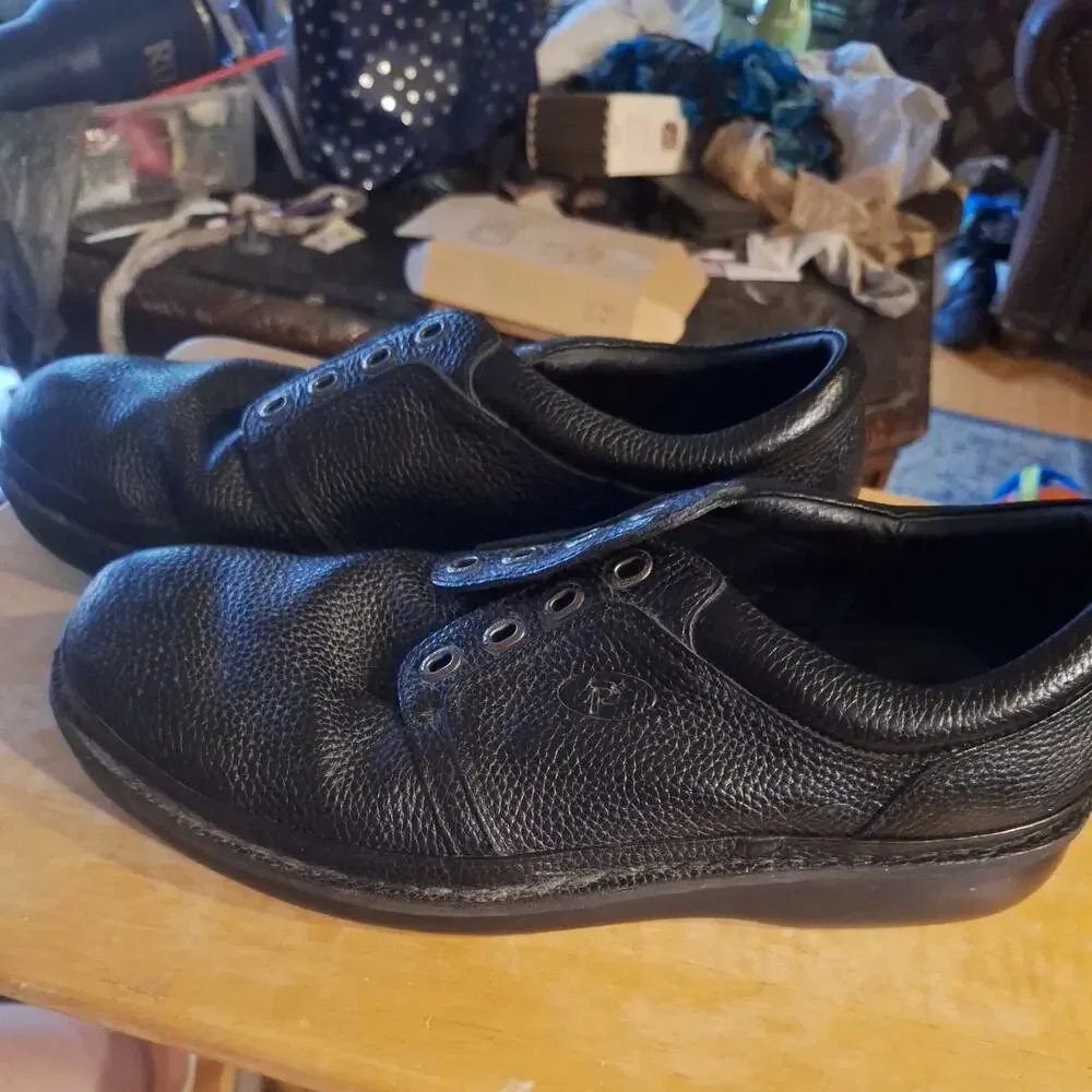Propet Village Walker Black Leather Mens Casual M4070-Black Size 14 US X(3E)